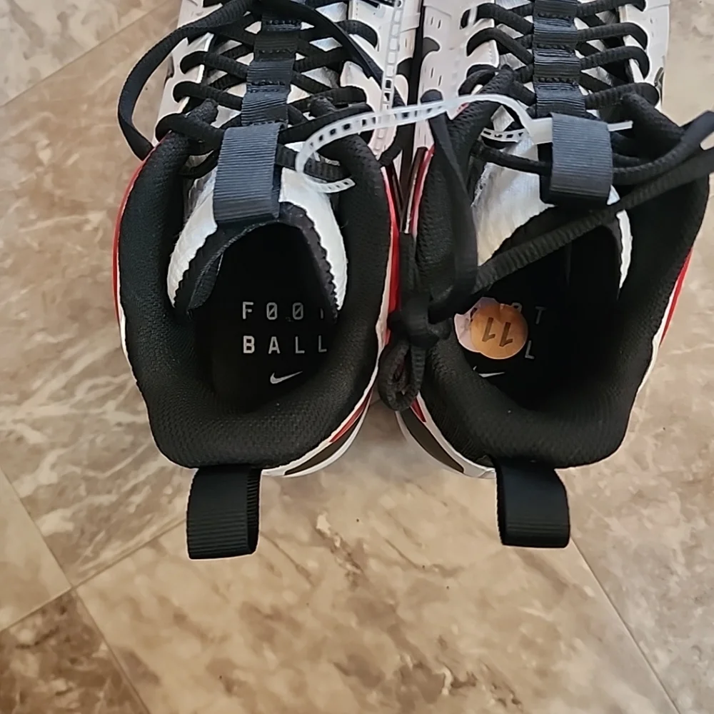 Men’s Size 11.5 Nike Force Savage Pro 3 Football Cleats White Black Red …
